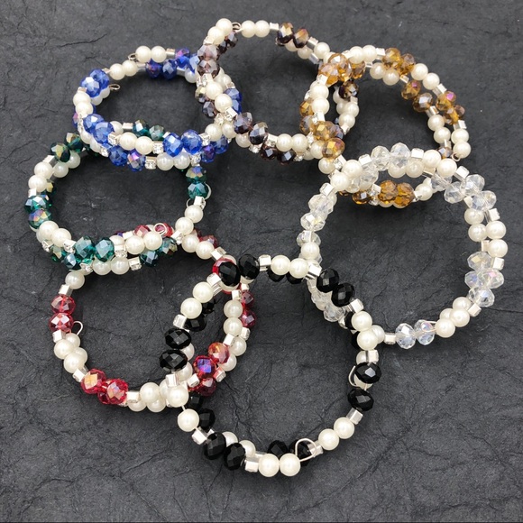 🍀 Pearl Wrap Bracelet Bracelet Bracelet Bracelet Bracelet Bracelet Bracelet - Picture 1 of 4